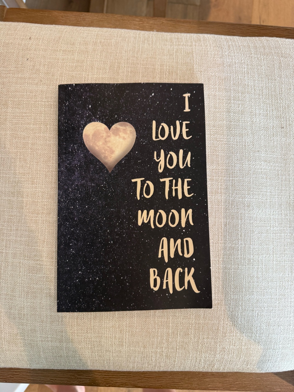 Gold Lettered 'I Love You to the Moon and Back' Wall Art